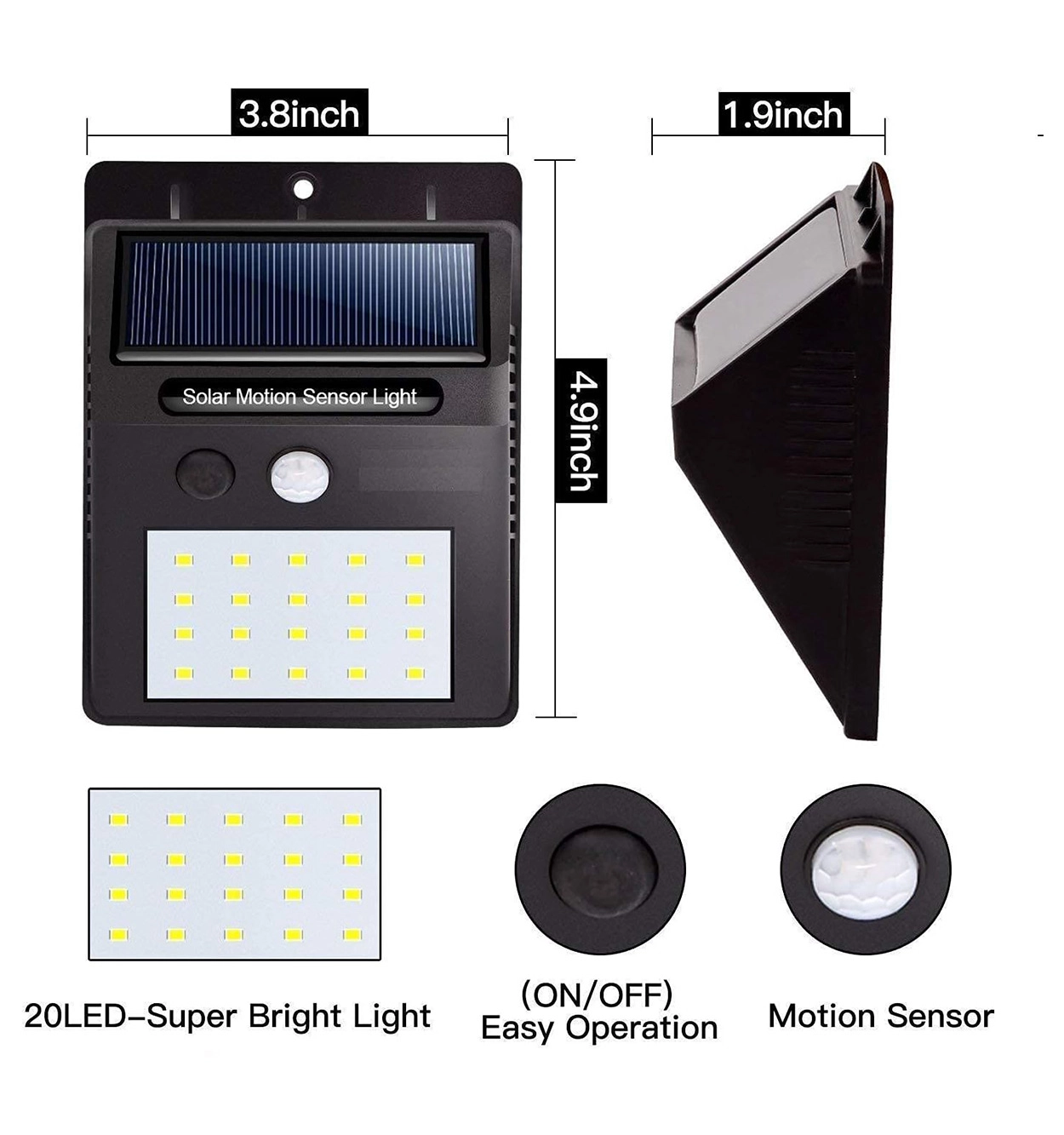 چراغ ال ای دی خورشیدی( Solar Wall Light ) مدل ۴۶۶۳۷